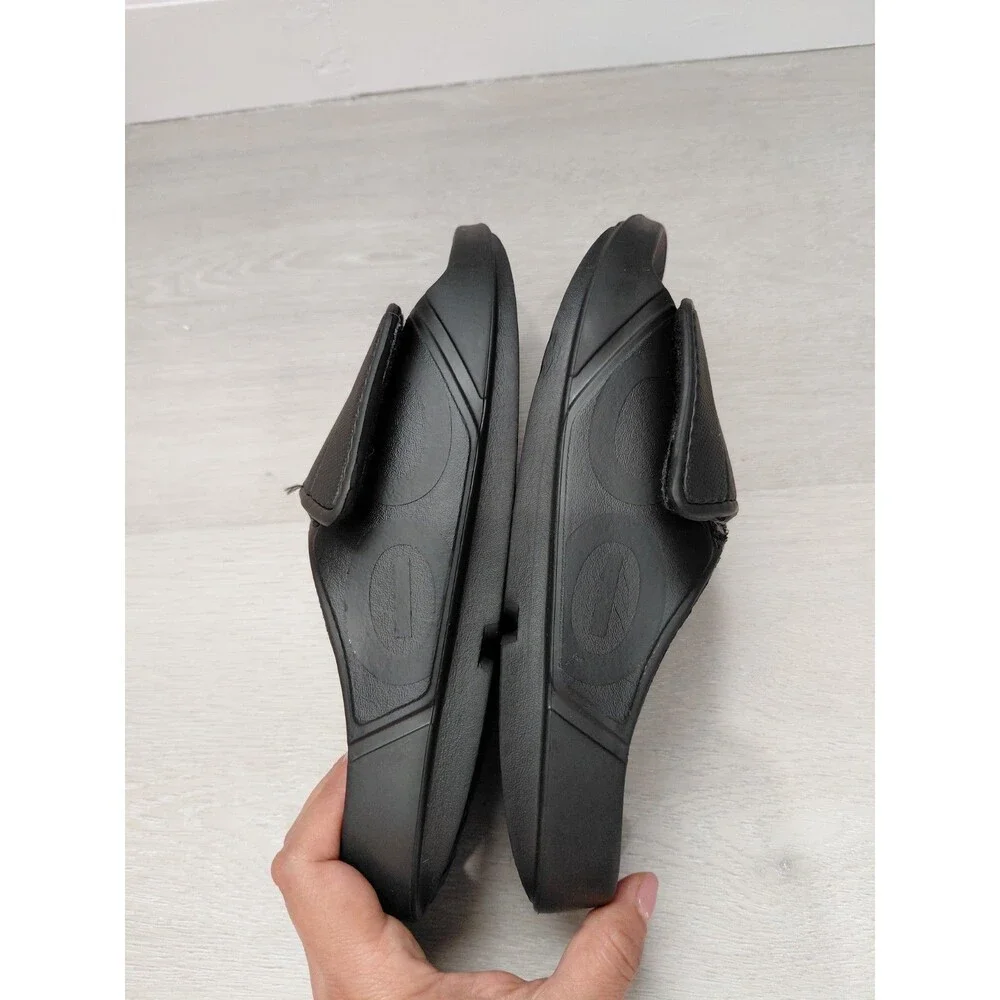 OOFOS OOahh Sport Flex Unisex Black Size Men’s 6 Women’s 8